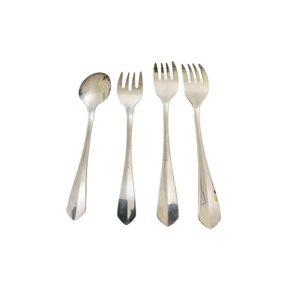 Cambridge KARLA Flatware Stainless Steel Mixed Lot 4 Pc Forks & Spoon Silver